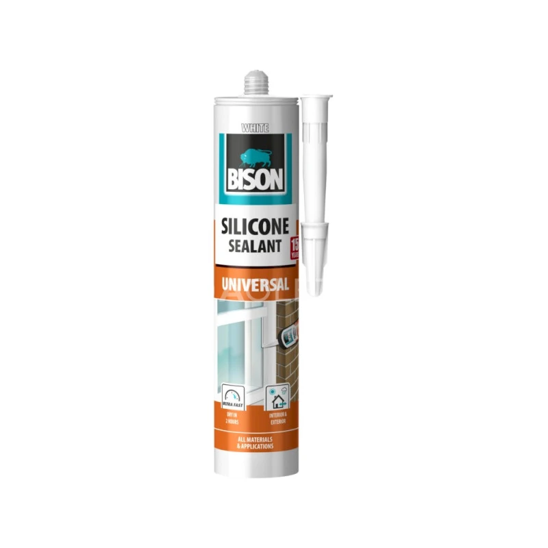 BISON SILICONE UNIVERSAL silikónový tmel BIELY 280 ml