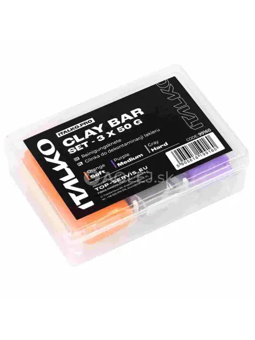 ITALKO CLAY BAR Čistiaci íl, čistiaca hlina na čistenie laku auta zostava 3x50g
