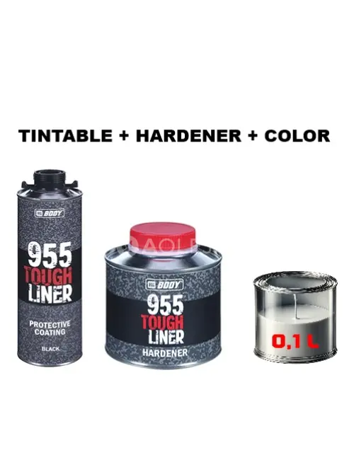 HB BODY 955 RAPTOR tough liner - 2k polyuret&aacute;n text&uacute;ra set / b&aacute;za + tužidlo + farba / 900ml