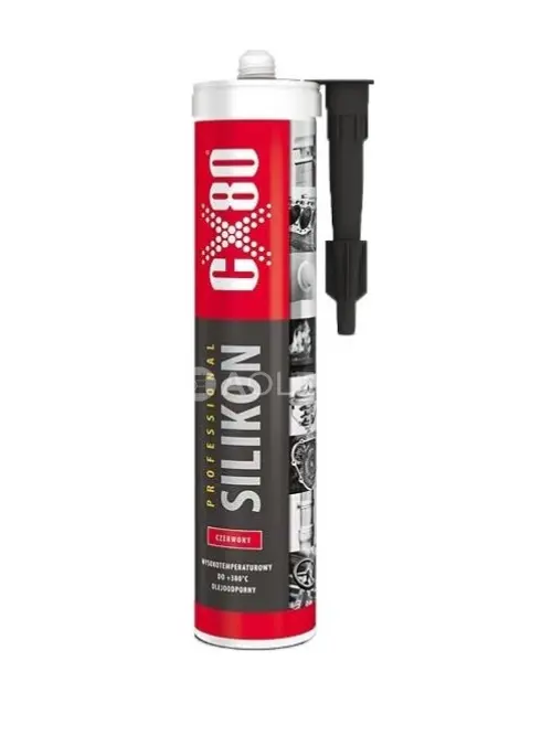 CX80 Silikón vysokoteplotný odolný až do 380°C červený 310ml