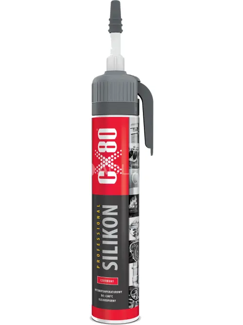 CX80 Silik&oacute;n Prof. 210g červen&yacute; s aplik&aacute;torom