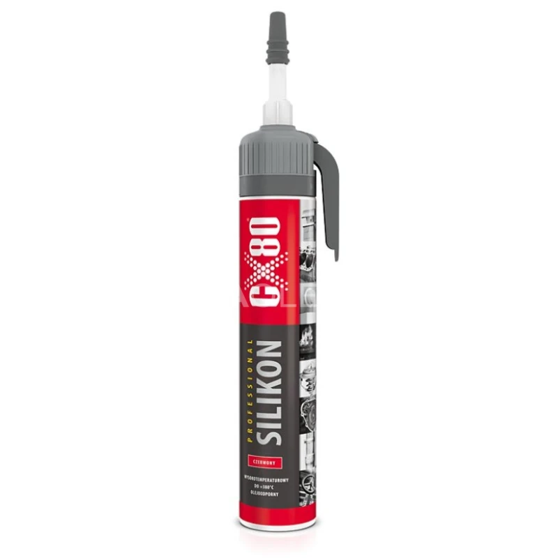 CX80 Silikón Prof. 210g červený s aplikátorom