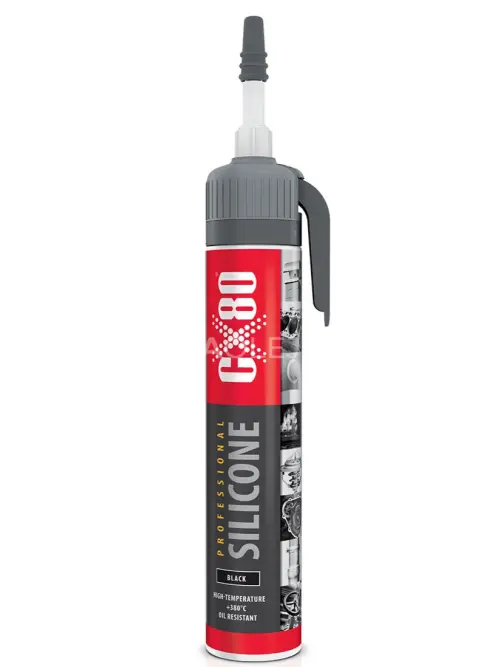 CX80 Silik&oacute;n Prof. 210g čierny s aplik&aacute;torom