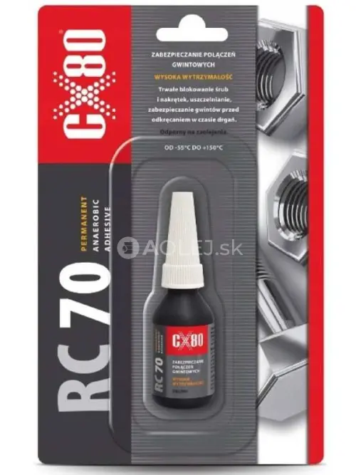 CX80 RC70 Fixácia závitov - vysoká pevnosť 10ml