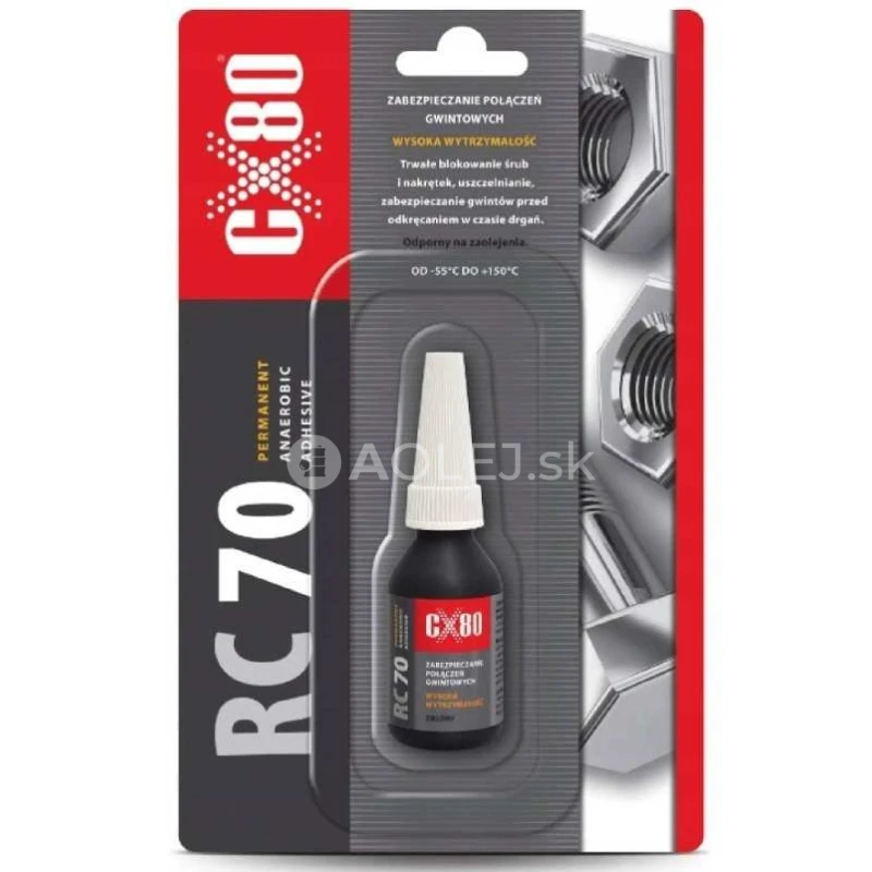 CX80 RC70 Fixácia závitov - vysoká pevnosť 10ml