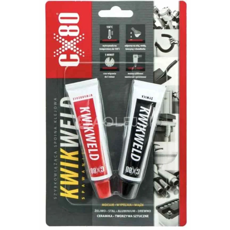 CX80 Kwik weld. Lepidlo na kov a plast tuba 2x27g