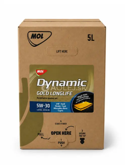 MOL Dynamic Gold Longlife 5W-30 5L Bag in Box