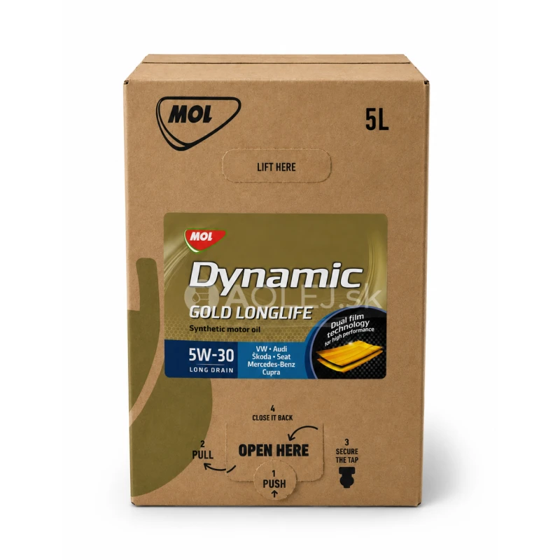 MOL Dynamic Gold Longlife 5W-30 5L Bag in Box