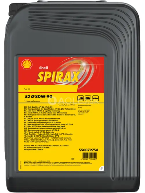 Shell Spirax S2 G 80W-90 20L