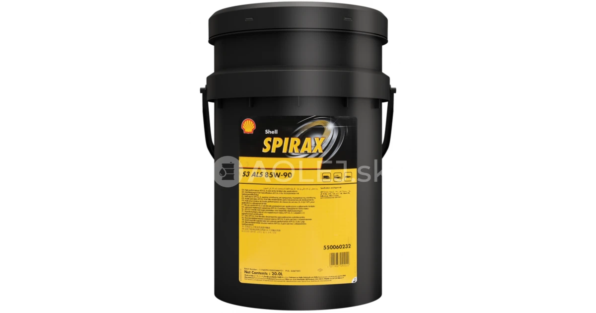 Shell Spirax S3 ALS 85W-90 20L | AOLEJ.sk - Oleje, mazivá, filtre a ...