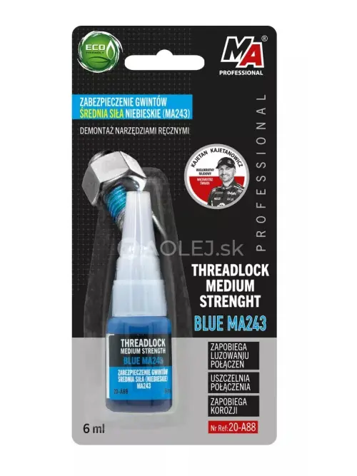 MA Professional Zaisťovač z&aacute;vitov, stredn&aacute; pevnosť &ndash; modr&aacute; 6ml