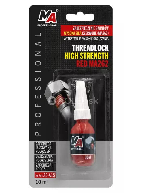 MA Professional Červen&yacute; zaisťovač z&aacute;vitov - permanentn&yacute; 10ml