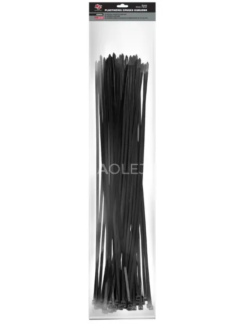 MA Professional Sťahovacie p&aacute;sky plastov&eacute; čierne 9,0x750mm 50ks
