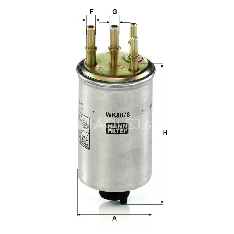 Palivov&yacute; filter MANN FILTER WK 8078