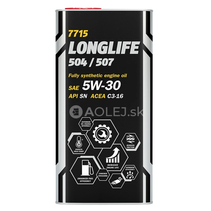 Mannol 7715 Longlife 504/507 5W-30 (metal) 5L