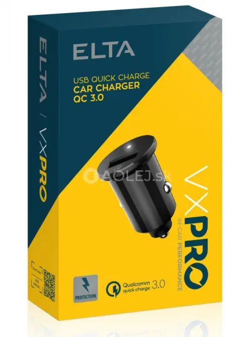 Elta VX Pro Nab&iacute;jačka mobiln&eacute;ho telef&oacute;nu USB r&yacute;chlonab&iacute;jan&iacute;m QC3.0