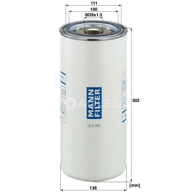 Separ&aacute;tor oleja MANN FILTER LB 13 145/3