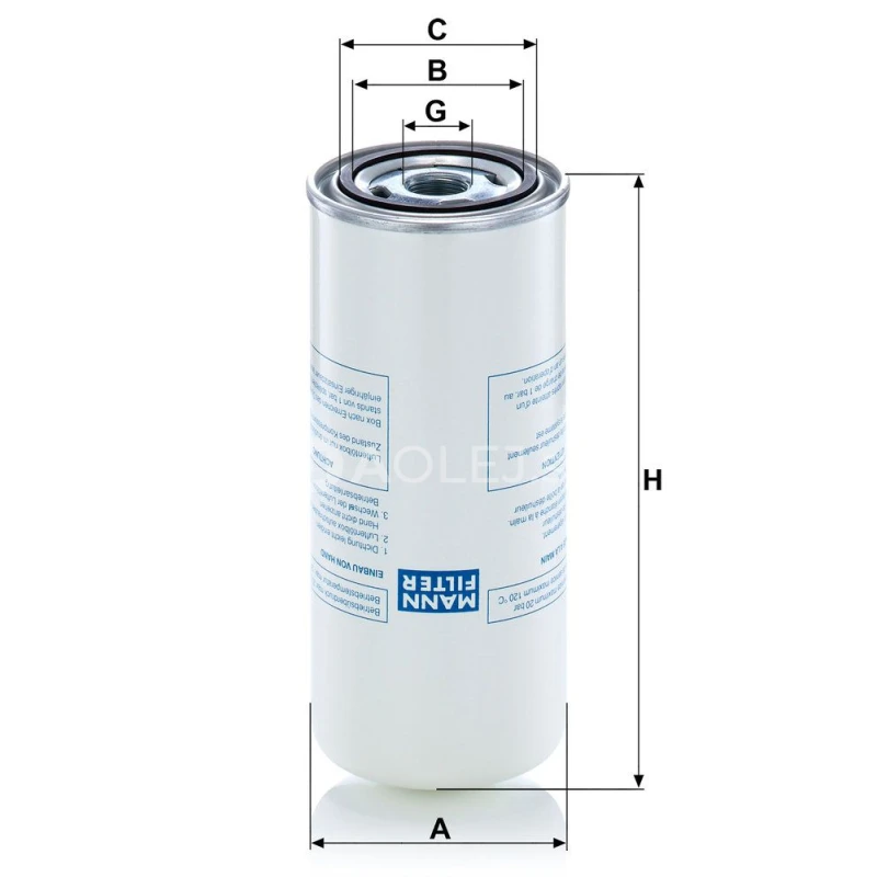 Separ&aacute;tor oleja MANN FILTER LB 962/8