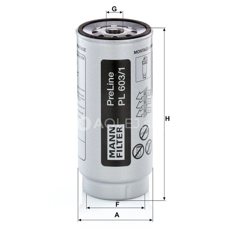 Palivov&yacute; filter MANN FILTER PL 603/1 x