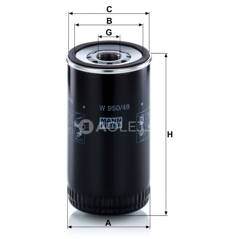 Olejov&yacute; filter MANN FILTER W 950/48