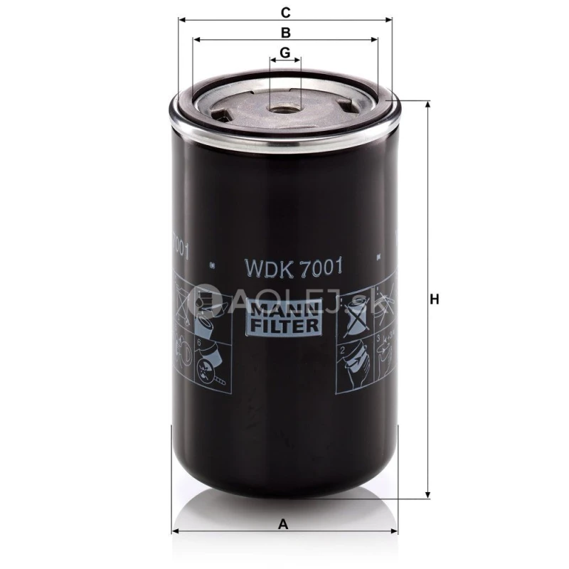 Palivov&yacute; filter MANN FILTER WDK 7001