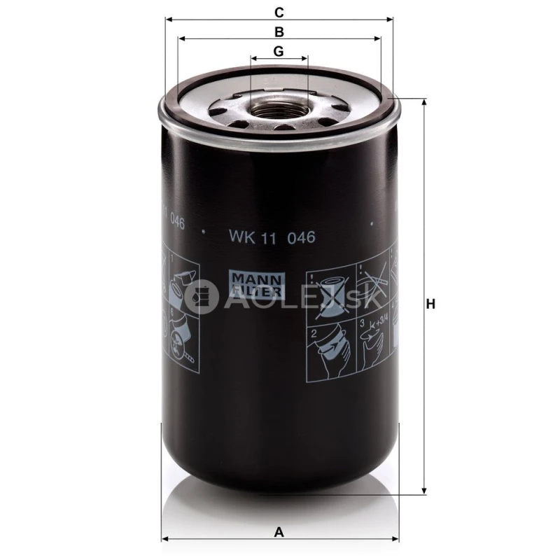 Palivov&yacute; filter MANN FILTER WK 11 046