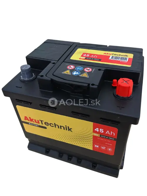 Autobat&eacute;ria AkuTechnik 12V 45Ah 400A