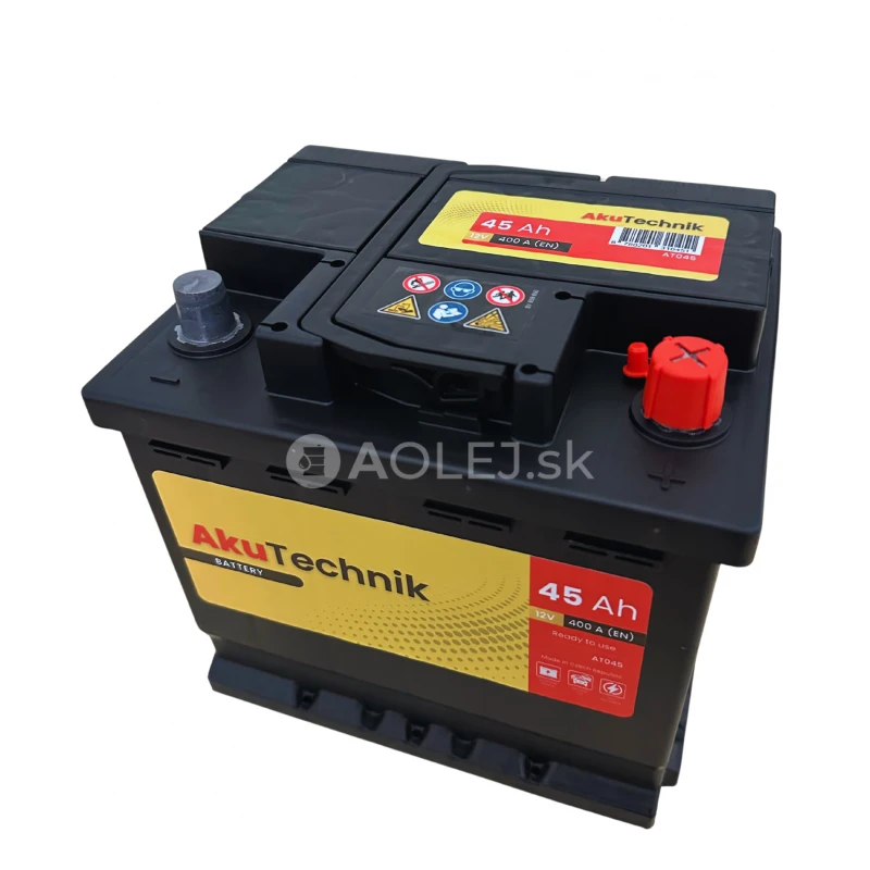 Autobat&eacute;ria AkuTechnik 12V 45Ah 400A