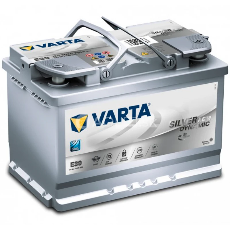 Varta Silver Dynamic AGM 12V 70Ah 760A (E39)