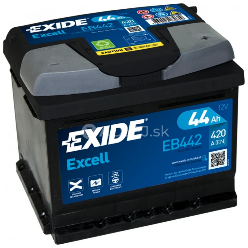 Exide Excell 12V 44Ah 420A EB442