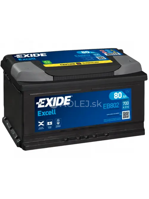 Exide Excell 12V 80Ah 700A EB802
