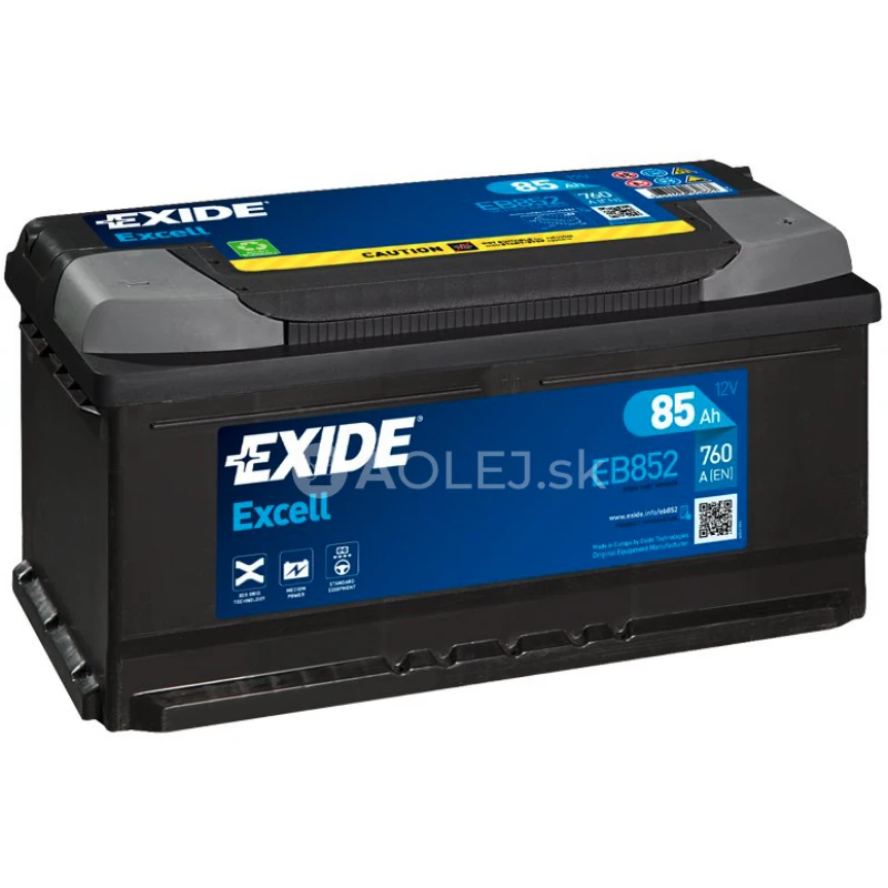 Exide Excell 12V 85Ah 760A EB852