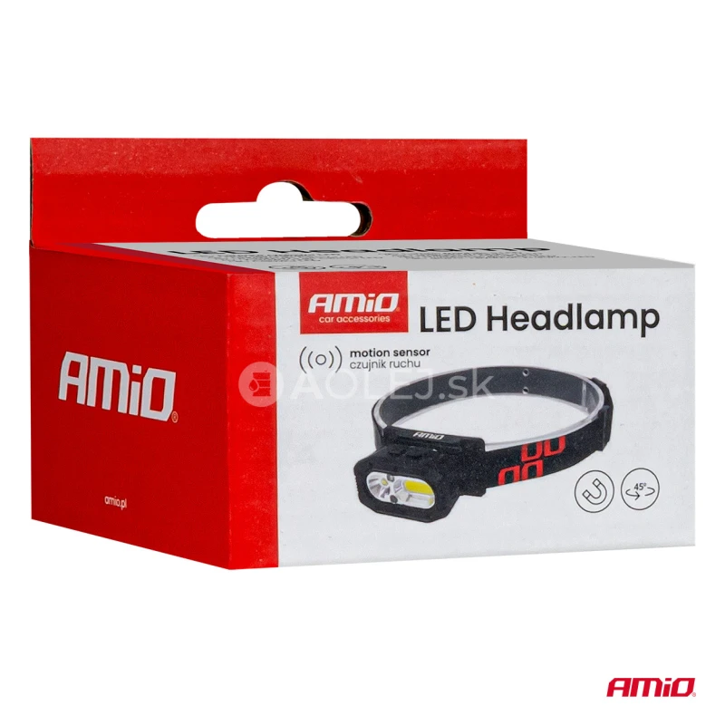 Čelovka LED XPG+COB 1000mAh (BATT) AMiO-04663