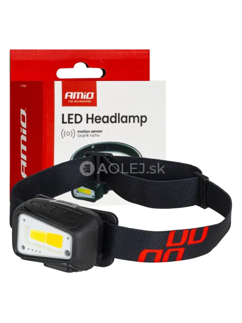 Čelovka LED COB 1800mAh (BATT) AMiO-04666