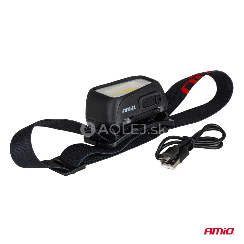 Čelovka LED COB 1800mAh (BATT) AMiO-04666
