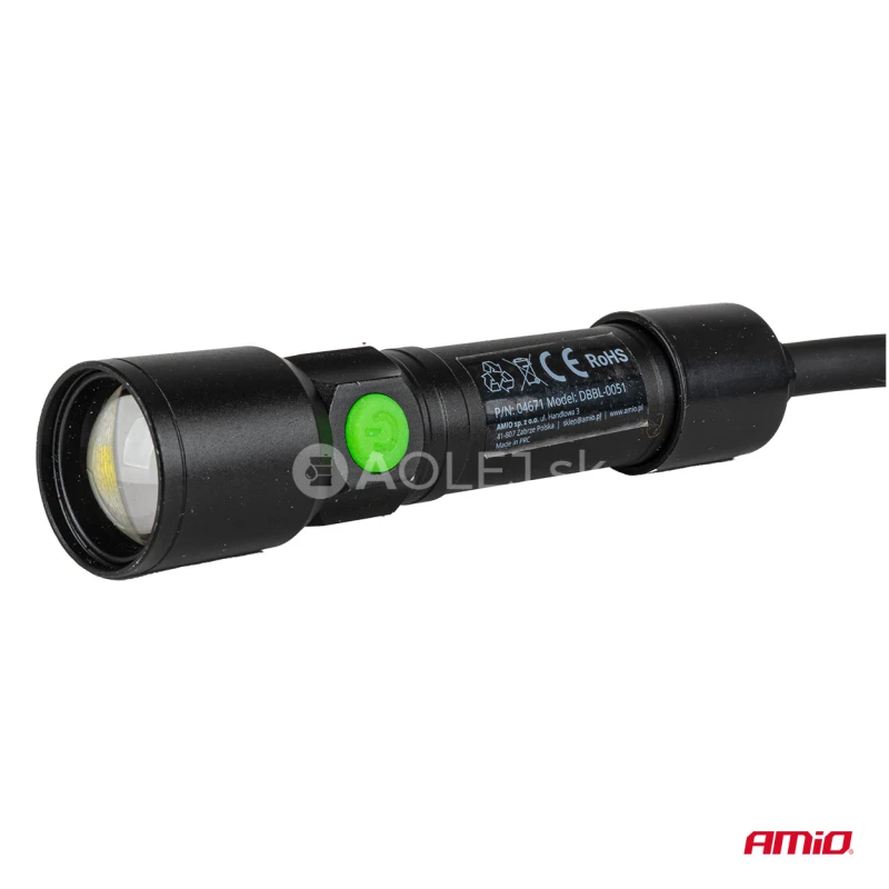 LED kontrolná baterka 2xP50 1000mAh (BATT) AMiO-04671