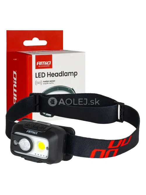 Čelovka LED XPG+COB 1800mAh (BATT) AMiO-04667