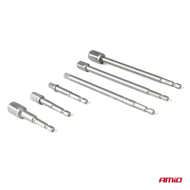 Redukcia na n&aacute;strčn&eacute; kľ&uacute;če HEX 1/4" 3/8" 1/2" AMiO-04781