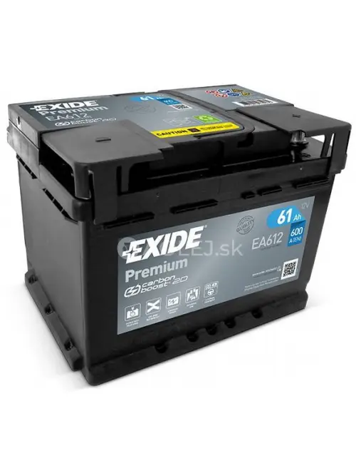 Exide Premium 12V 61Ah 600A EA612