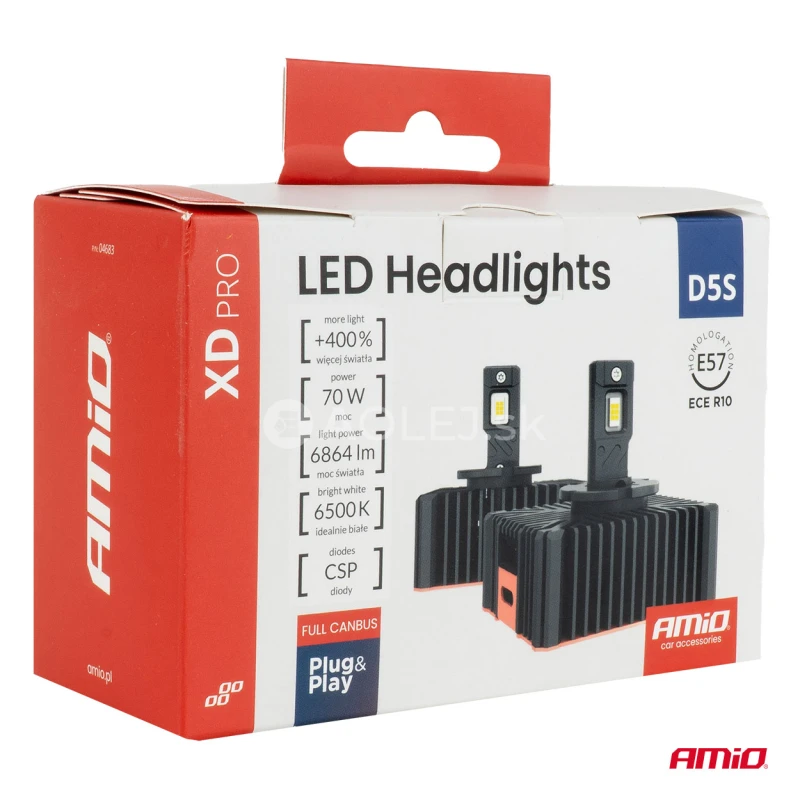 LED žiarovky hlavného svietenia XD PRO D5S FULL CANBUS AMiO-04683