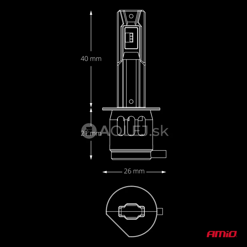 LED žiarovky hlavn&eacute;ho svietenia S&eacute;ria F26 PRO LumiTec LIMITED +130% DUO FULL CANBUS H1 12V 24V AMiO-04869