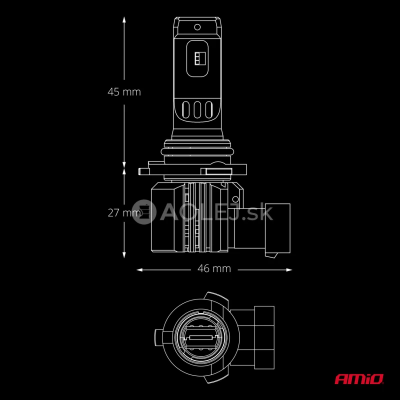 LED žiarovky hlavn&eacute;ho svietenia S&eacute;ria F26 PRO LumiTec LIMITED +130% DUO FULL CANBUS HB3 12V 24V AMiO-04874