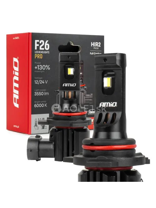 LED žiarovky hlavn&eacute;ho svietenia S&eacute;ria F26 PRO LumiTec LIMITED +130% DUO FULL CANBUS HIR2 12V 24V AMIO-04876