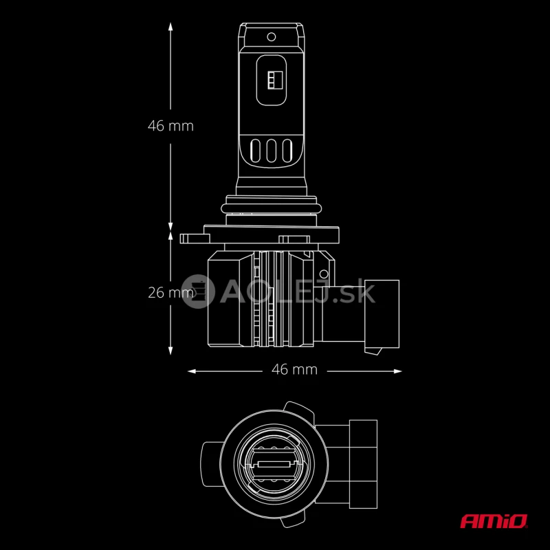 LED žiarovky hlavného svietenia Séria F26 PRO LumiTec LIMITED +130% DUO FULL CANBUS HIR2 12V 24V AMIO-04876