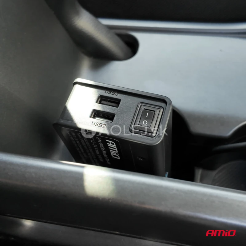 Predlžovacia zásuvka s nabíjačkou 3xUSB-A USB-C QC 3.0 PD 3.0. 148W AMiO-04836