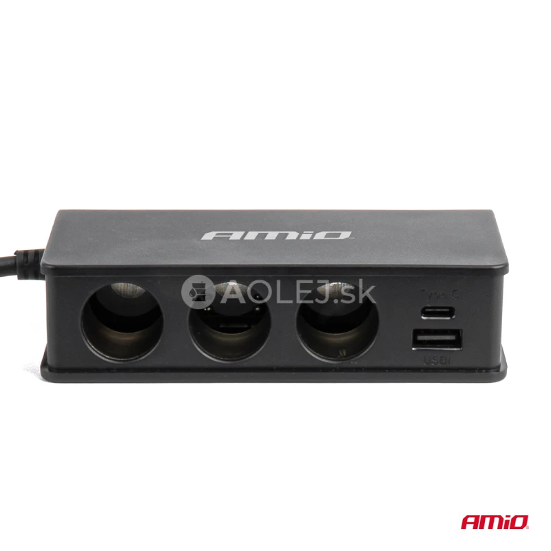 Predlžovacia zásuvka s nabíjačkou 3xUSB-A USB-C QC 3.0 PD 3.0. 148W AMiO-04836
