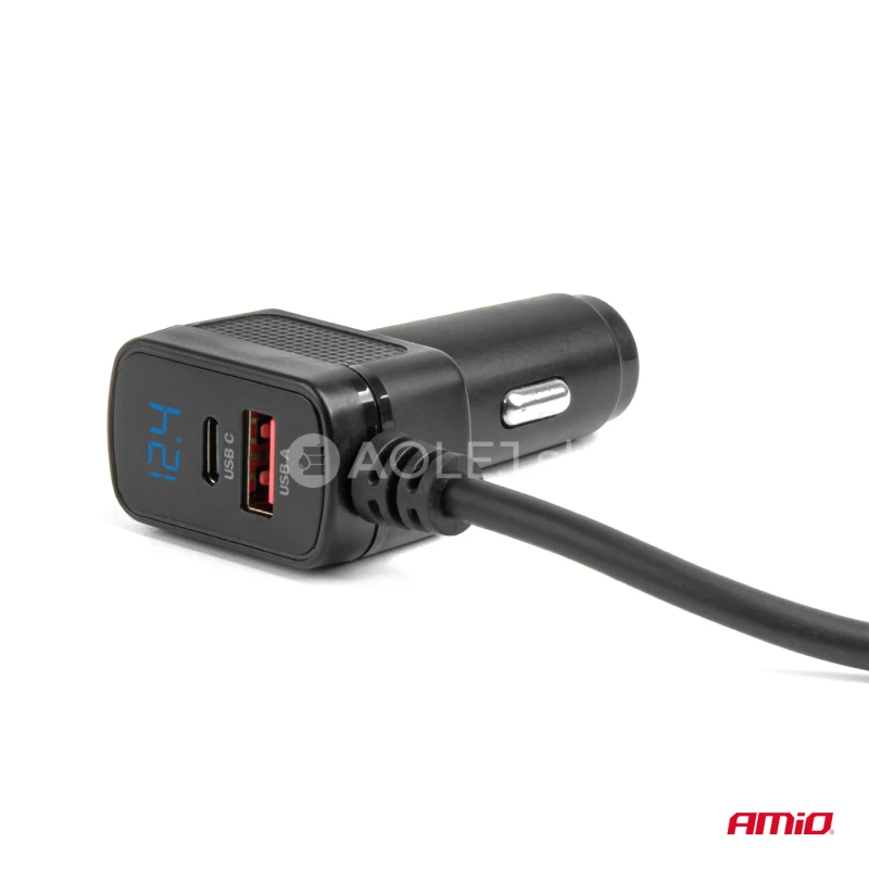 Predlžovacia zásuvka s nabíjačkou 3xUSB-A USB-C QC 3.0 PD 3.0. 148W AMiO-04836