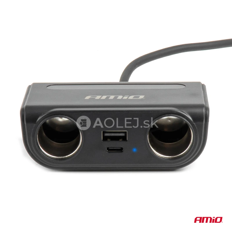 Predlžovacia z&aacute;suvka s nab&iacute;jačkou USB-C USB-A QC3.0 PD3.0 120W AMiO-04837