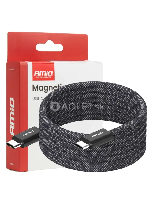 Magnetick&yacute; USB k&aacute;bel USB-C to USB-C 60W 200cm AMiO-04841