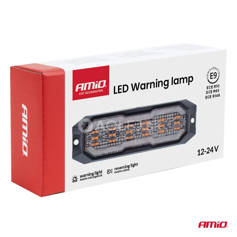Výstražné osvetlenie SLIM R65 R148 12/24V 24W AMiO-04862